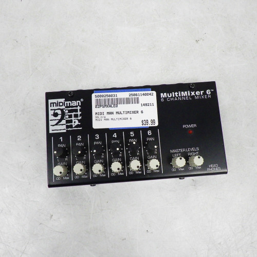 Used MIDI Man Multimixer 6 Compact Mixer 40042-S000258031