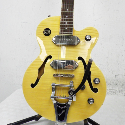 Used Epiphone Wildkat Semi-Hollow Electric Guitar Yellow 40042-S000258041