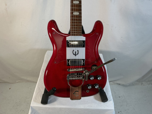 Vist Large View of Product Image Which is Used Epiphone CRESTWOOD TREMOTONE Double Cut Electric Guitar Red 6-String 40012-S000302406