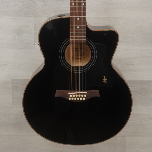Used Hofner JC-05-12 Solid Top Acoustic Guitar Black 40015-S000327444
