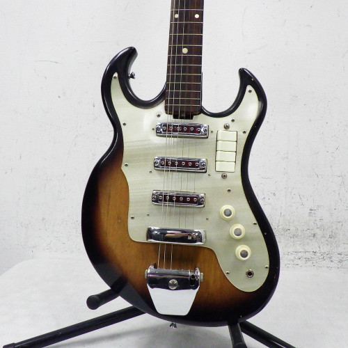 Used Maxitone Vintage 1960s Hoshino Factory 3 Pickup Electric Guitar Sunburst 40042-S000258129