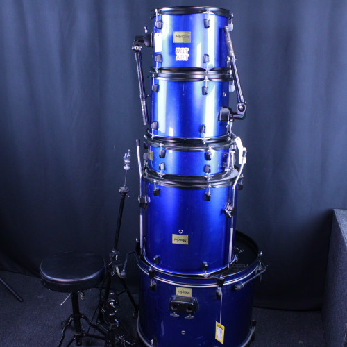 Used MENDINI BY CECILIO 5 PC KIT W/HRDWR Drum Shell Kit Blue 40123-S000130149