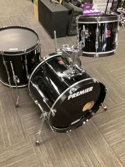 Used Premier 4PC BLACK W/ HDWR Drum Shells and Hardware Black 20" Kick Drum 40083-S000152393