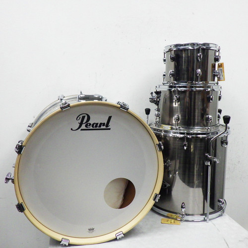 Vist Large View of Product Image Which is Used Pearl Export Series 4 Piece Drum Kit with  Hardware Silver 40042-S000258317