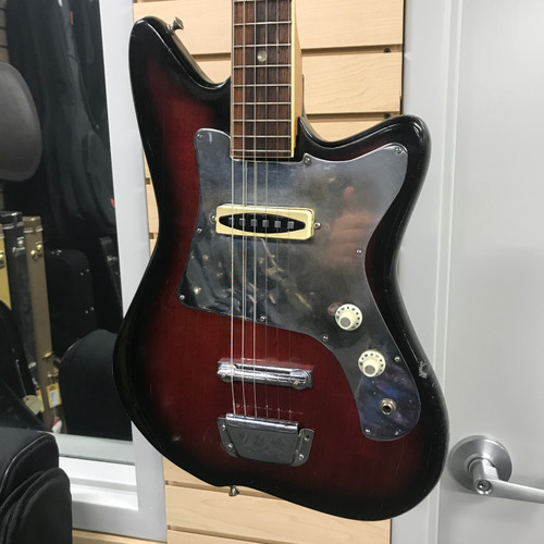 Used Teisco MIJ SINGLE PICKUP OFFSET Vintage Offset Dbl Cutaway Guitar Red 6-String 41125-S000039157