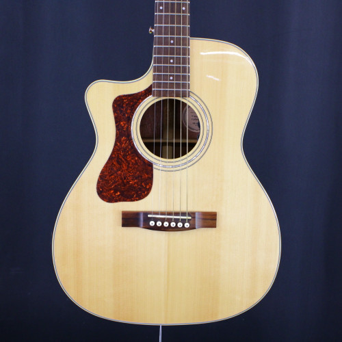 Used Guild OM-140L CE LEFTY Solid Top Acoustic Guitar Natural 40123-S000130222