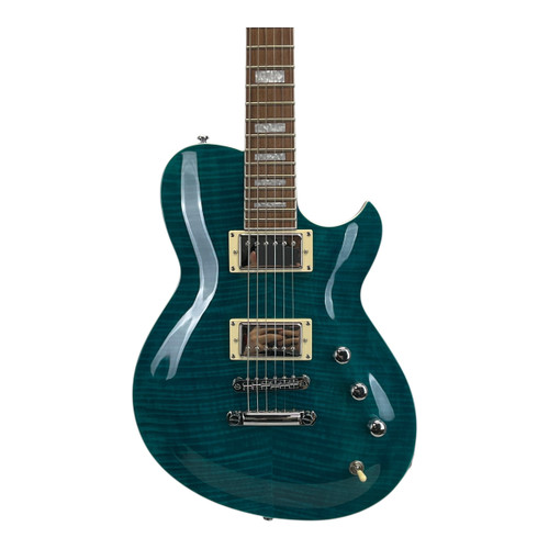 Used Reverend Roundhouse FM Electric Guitar Green 6-String 41117-S000050843