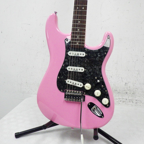 Used S-Style Custom Partscaster Electric Guitar Pink 40042-S000258355