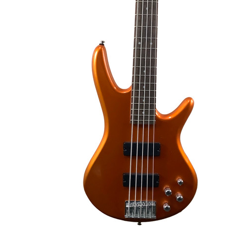 Used Ibanez GSR205 Bass Guitar Orange 5-String 40083-S000152430
