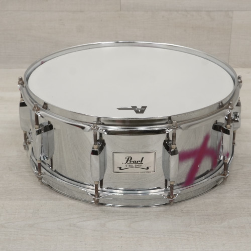 Used Pearl 14x5.5 Steel Shell Snare @ Paint 40015-S000327635