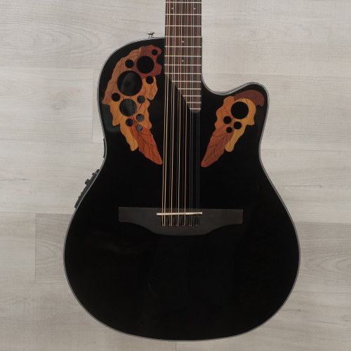 Used Ovation CE4412-5 Laminate Top Acoustic Guitar Black 40015-S000327646