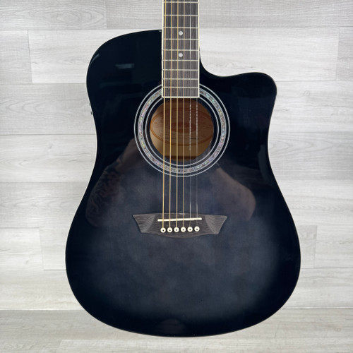 Used Washburn WA90CE Acoustic-electric Guitar - Transparent Black 40112-S000178160