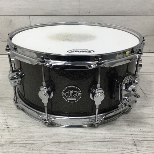 Used DW Performance Series 6.5x14 Pewter Sparkle Wood Snare Drum 40051-S000115087