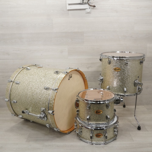 Used Ludwig 4pc Centennial Drum Shell Kit Silver Sparkle 40015-S000327682