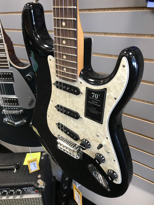 Used Fender 70TH ANNIVERSARY STRAT NEBULA NOIR S Type Electric Guitar Black 6-String 41123-S000110135