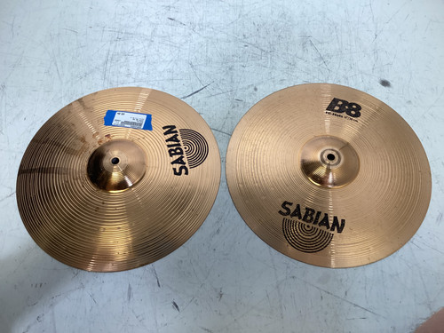 Used Sabian 14IN B8 HH Hi Hat Cymbals 14" 40107-S000152694