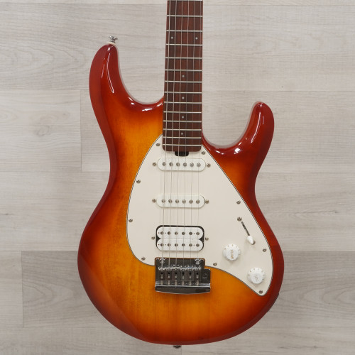 Used Sterling By Ernie Ball Silhouette Sub Series Electric Guitar Cherry Sunburst 40015-S000327763
