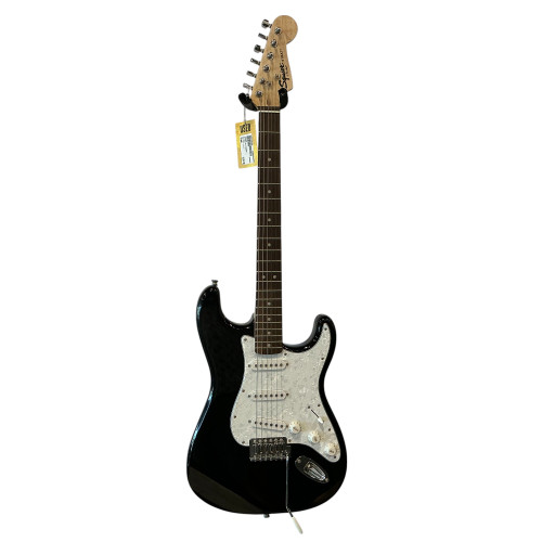 Used Squier STRAT BY FENDER S Type Electric Guitar Black 6-String 40009-S000306165