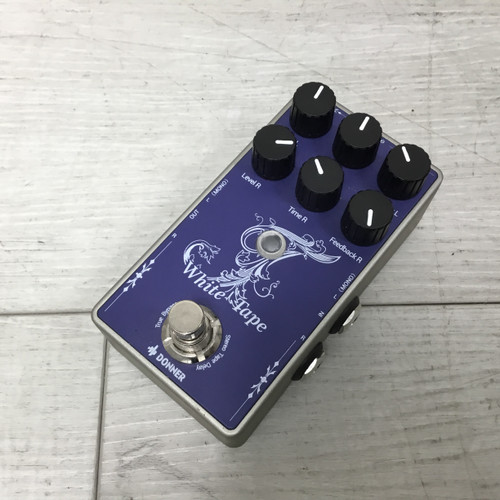Used Donner White Tape Delay Pedal 40051-S000115184