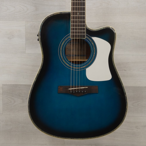 Used Randy Jackson The Diamond Edition Laminate Top Acoustic Guitar Blue 40015-S000327819