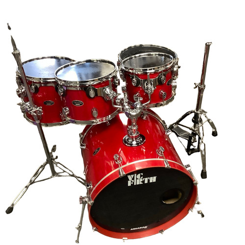 Used Pacific 5 PC KIT W/HRDW Drum Shells and Hardware Red 20" Kick Drum 40083-S000152500