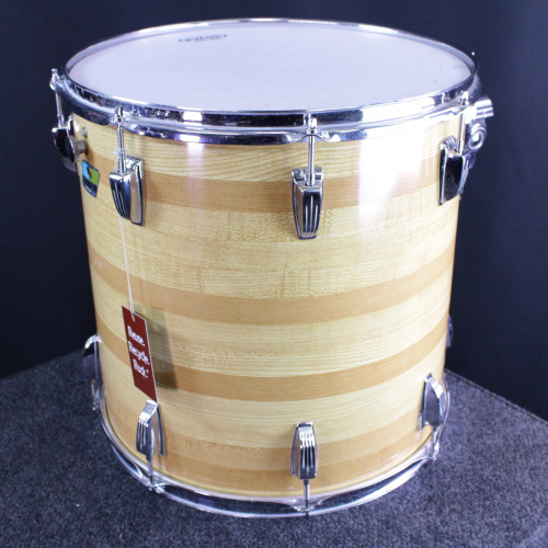 Vist Large View of Product Image Which is Used Ludwig 16X16 BUTCHER BLOCK TOM 70S MOUNTED Vintage Floor Tom Natural 16" 40123-S000130440