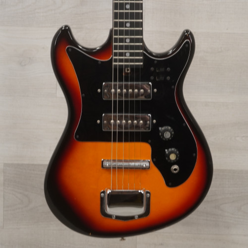 Used Harmony H-802 Vintage Double Cutaway Electric Guitar Sunburst 40015-S000327857