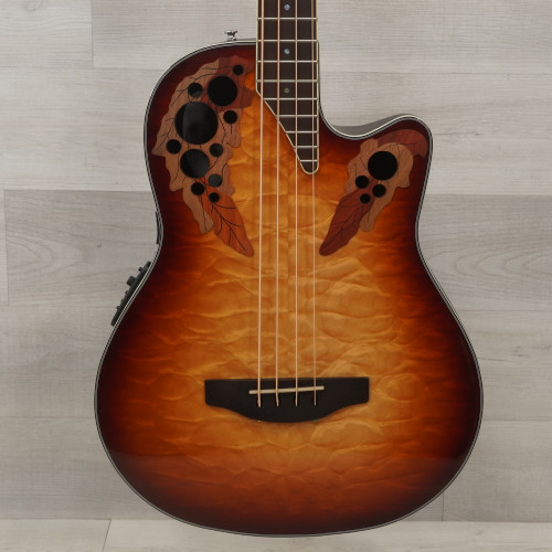 Used Ovation CEB44X-7C Acoustic Bass Guitar Cherry Sunburst 40015-S000327915
