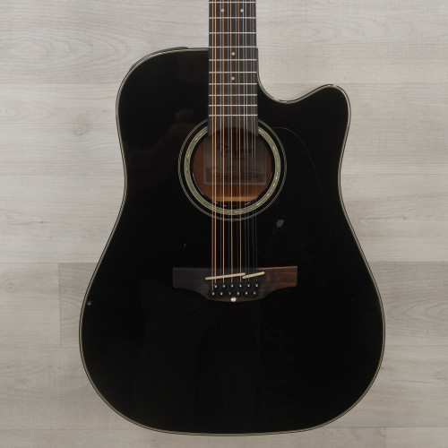 Used Takamine GD30CE-12 Solid Top Acoustic Guitar Black 40015-S000327935