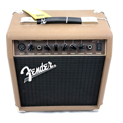 Used Fender ACOUSTASONIC 15 ACOUSTIC AMP 1 x 5 Solid State Amplifier 1 x 5 41124-S000204639