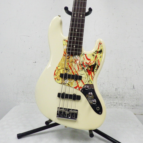 Used Fender American Standard Jazz Bass V White 5 String Bass 40042-S000258687