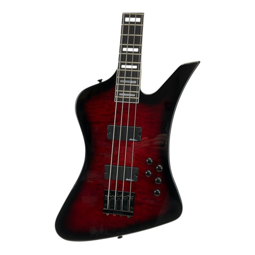 Vist Large View of Product Image Which is Used Jackson JS Series Kelly Bird Bass JS3Q Bass Guitar Red 4-String
