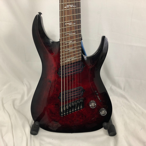 Used Schecter OMEN ELITE 8 STRING MULTI SCALE Modern Metal Electric Guitar Red 8-String 41128-S000106213