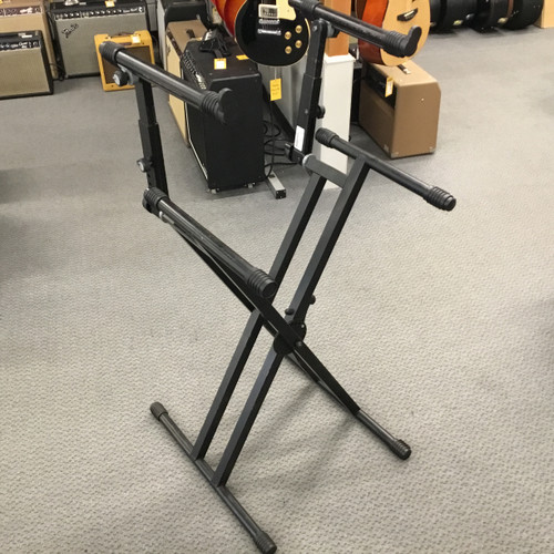 Vist Large View of Product Image Which is Used Quik Lok Two Tier Double X Tiered Keyboard Stand