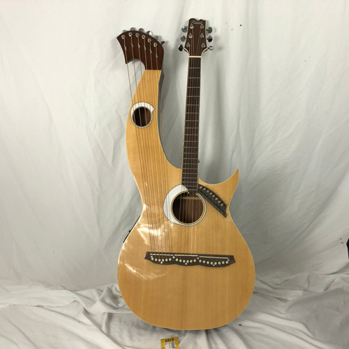 Vist Large View of Product Image Which is Used Ktone HARP GUITAR\BASS Solid Top Acoustic Guitar Natural