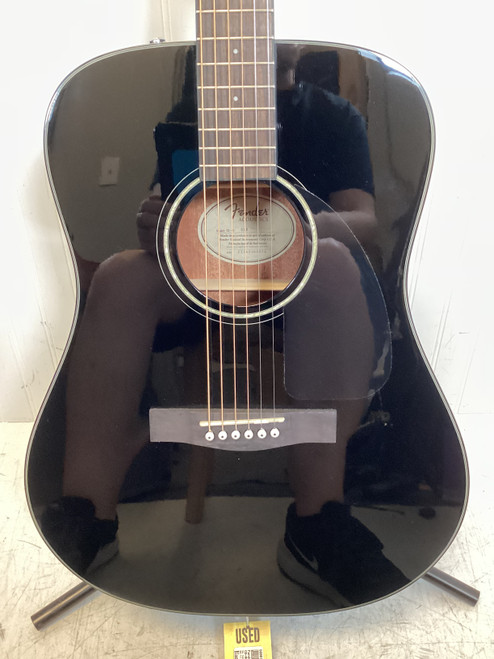 Vist Large View of Product Image Which is Used Fender CD-60 BLK Laminate Top Acoustic Guitar Black 40107-S000152763
