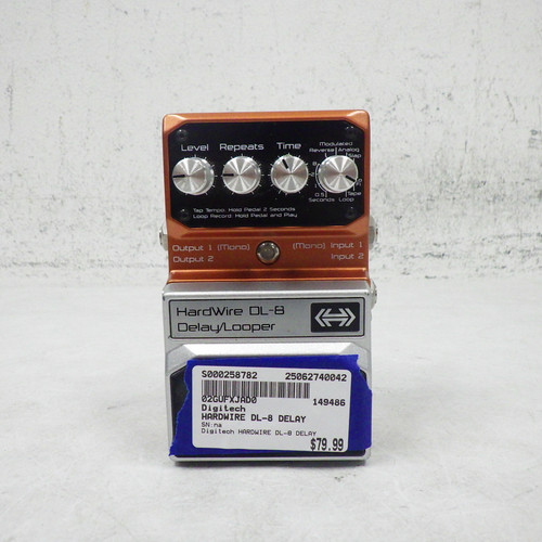 Used Digitech Hardwire DL-8 Delay Pedal 40042-S000258782