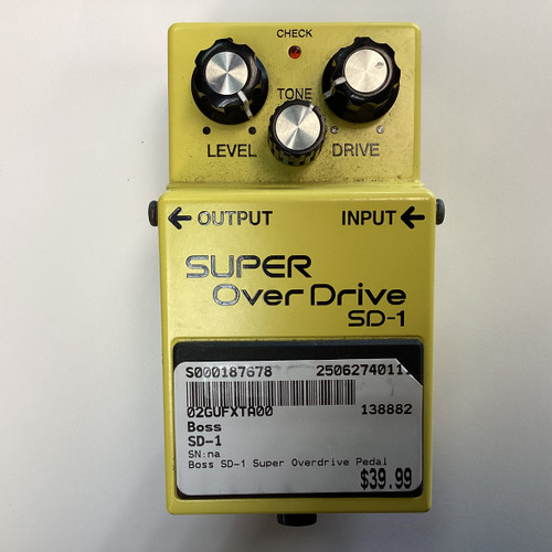 Used Boss SD-1 Overdrive Pedal 40111-S000187678