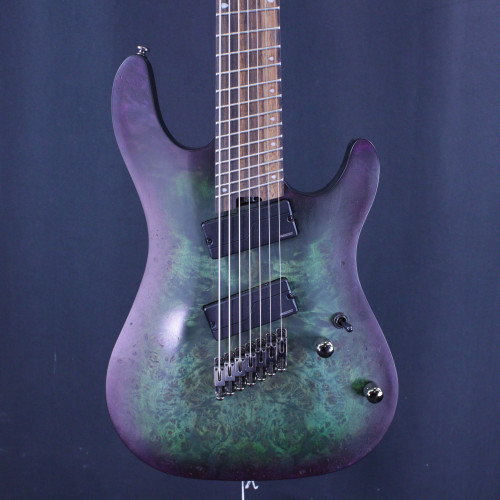 Vist Large View of Product Image Which is Used Cort KX507MS 7 STRING FANNED FRETS Modern Metal Electric Guitar Green 7-String 40123-S000130566