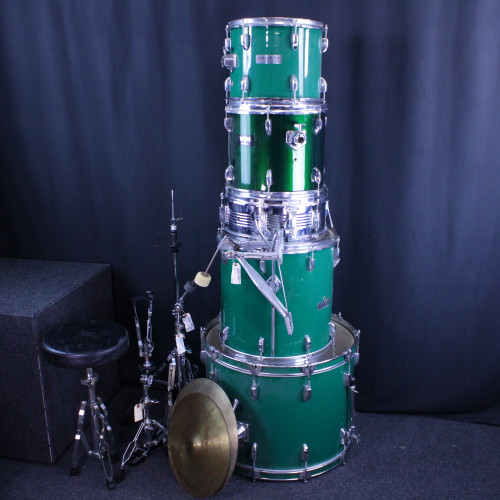 Vist Large View of Product Image Which is Used ARGENT 5PC KIT W/STANDS/CYMBALS Drum Shells and Hardware Green 40123-S000130572