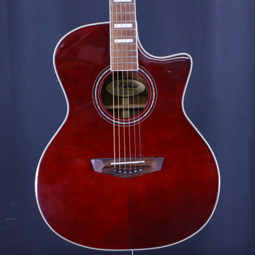 Vist Large View of Product Image Which is Used D'Angelico PREMIER SERIES ACOUSTIC Solid Top Acoustic Guitar Red 40123-S000130609