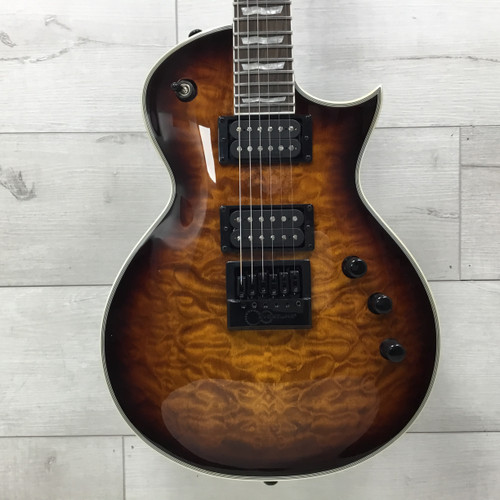 Used LTD EC1000 Deluxe Quilt Top LP Type Electric Guitar Sunburst 40051-S000115293