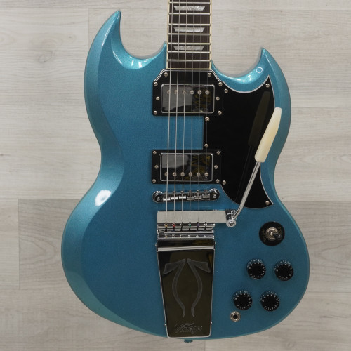 Used Vintage VS6V Reissued SG Type Electric Guitar Blue 40015-S000328117