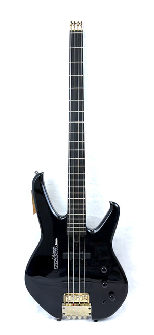 Used Washburn SERIES 1000 HEADLESS BASS Vintage Bass Guitar Black 4-String 41124-S000204715