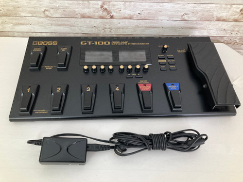 Used Boss GT-100 AMP FX PROCESSOR Floorboard Amp Modeling + FX 41112-S000097373