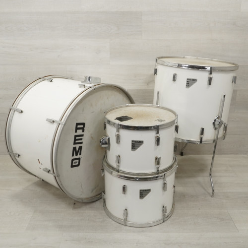 Used Remo PTS 4-piece Drum Kit - White - AS IS - Local Pickup Only 40112-S000178428