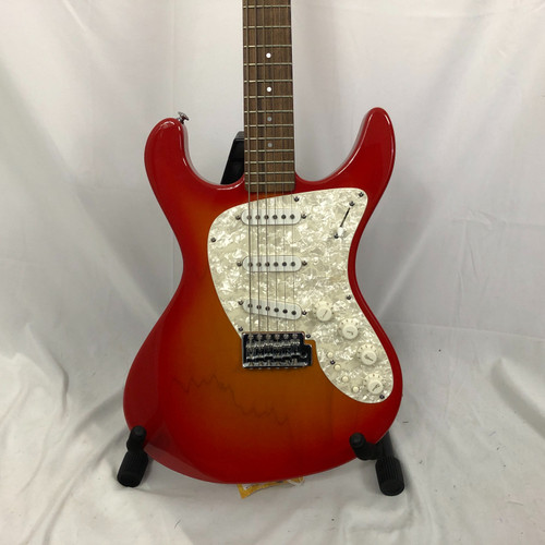 Used Danelectro DANOBLASTER INNUENDO BARITONE Offset Double Cutaway Electric Guitar Cherry Sunburst 6-String 41128-S000106394