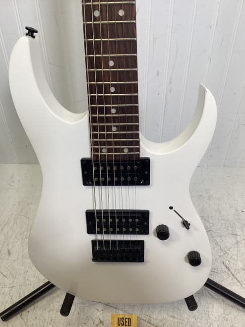 Vist Large View of Product Image Which is Used Ibanez GRG7221 S Type Electric Guitar White 7-String