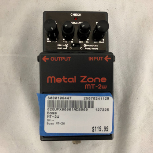 Used Boss MT-2W Distortion Pedal 41128-S000106447