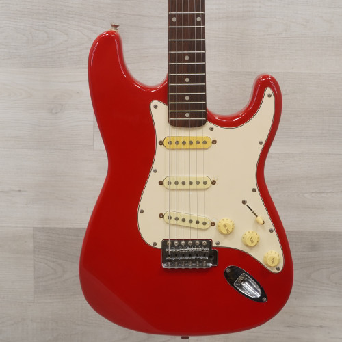 Used Squier Stratocaster Electric Guitar Red 40015-S000328262